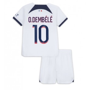 Maillot de foot Paris Saint-Germain Ousmane Dembele #10 Extérieur enfant 2023-24 Manches Courte (+ pantalon court)